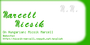 marcell micsik business card